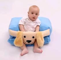 Assento Para Bebê Dog Cadeirinha De Apoio Com Enchimento Confortave Dog Azul