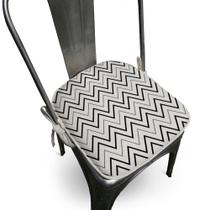 Assento Para Cadeira Algodão Missoni 40x40cm Preto - Ecaza