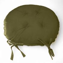 Assento Para Cadeira Almofada Futon 40X40 Redondo Bege Assento Para Cadeira Almofada Futon 40X40 Redondo Bege