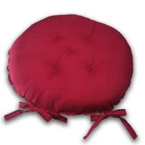 Assento Para Cadeira Almofada Futon 40X40 Redondo Vermelho - De Coração Shop