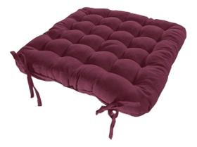 Assento Para Cadeira Futton Tecido Oxford 40x40 Vinho 14 Peças Assento Para Cadeira Futton Tecido Oxford 40x40 Vinho 14 Peças