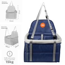 Assento Para Carro Pet Cães/Gatos Até 15kg Transpet Tubline