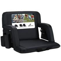 Assento para estádio Sportneer com almofada ajustável, apoio de braço e bolsos Assento para estádio Sportneer com almofada ajustável, apoio de braço e bolsos