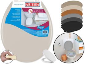 Assento Para Vaso Sanitário Almofadado Tampa Privada Banheiro Oval Universal Astra