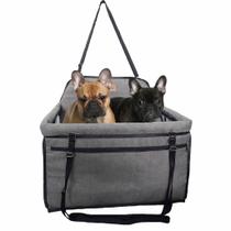 Assento Pet Cadeira Transporte Carro Para 2 Cachorros Juntos Espaçoso Seguro Confortável Até 30kg