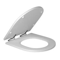 Assento Poliéster Slow Close Carrara Branco/Cromado Deca Assento Poliéster Slow Close Carrara Branco/Cromado Deca