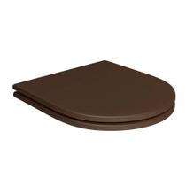 Assento Poliéster Slow Close Carrara Marrom Fosco/Gold Matte Assento Poliéster Slow Close Carrara Marrom Fosco/Gold Matte