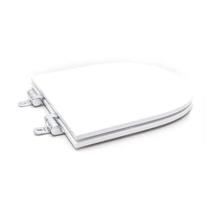 Assento Poliéster Slow Close Cromado Branco Sedile AS31757 Assento Poliéster Slow Close Cromado Branco Sedile AS31757