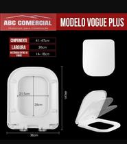 Assento Pp Vogue Plus Soft Close Para Louça Deca