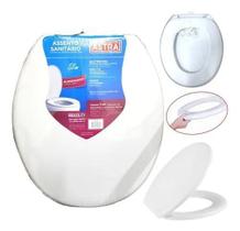 Assento Privada Almofadado Tampa Vaso Sanitario Astra Branco