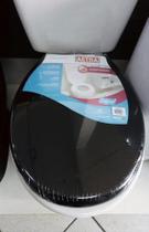 Assento Privada Almofadado Tampa Vaso Sanitário Astra Preto Assento Privada Almofadado Tampa Vaso Sanitário Astra Preto