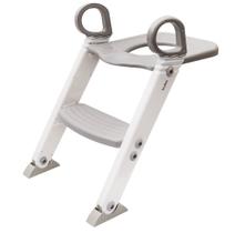 Assento Redutor Com Escada Infantil Altura Ajustável Suporta Até 40kg Cinza Buba
