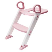 Assento Redutor Com Escada Infantil Degraus Antiderrapantes Rosa Buba