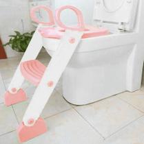 Assento Redutor Com Escada Toilet Training Rosa Kababy