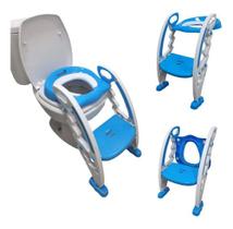 Assento redutor infantil com escada azul