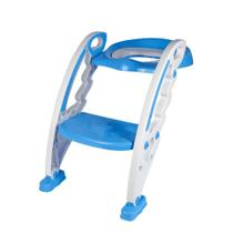 Assento Redutor Infantil com Escada para Vaso Sanitário Azul - Multmaxx