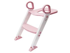 Assento Redutor Infantil Com Escada Rosa Cinza Azul Buba