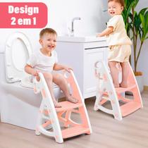 Assento Redutor Infantil De Vaso Sanitário Troninho Com Escada Para Crianças Bebê Meninos E Meninas