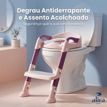Assento Redutor Infantil Escada Antiderrapante Almofadado Sanitário Desfralde Alira Home Rosa Assento Redutor Infantil Escada Antiderrapante Almofadado Sanitário Desfralde Alira Home Rosa