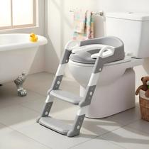 Assento Redutor Infantil Escada Antiderrapante Penico 2 Em 1 Cor:Cinza