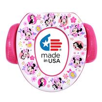 Assento redutor para vaso sanitário Ginsey Minnie Mouse Soft com alças Easy Grip