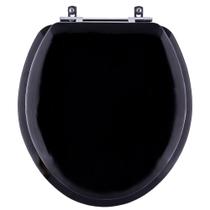 Assento Sanitário Almodadado Macio Flamingo Preto para vaso Incepa
