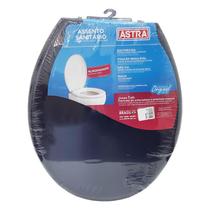 Assento Sanitário Almofadado Astra Convencional Oval Universal Azul Marinho