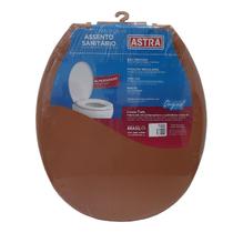 Assento Sanitário Almofadado Astra Convencional Oval Universal Caramelo