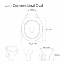 Assento Sanitário Almofadado Astra Convencional Oval Universal Vermelho