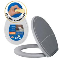 Assento Sanitário Almofadado Basico Oval Plus Slim Universal - Metasul