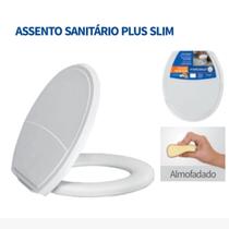 Assento Sanitário Almofadado Basico Oval Universal Slim Off Cor Branco Metasul Assento Sanitário Almofadado Basico Oval Universal Slim Off Cor Branco Metasul