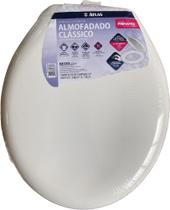 Assento sanitario almofadado classico plastico branco
