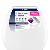 Assento sanitário almofadado classico plastico branco atlas