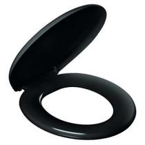 Assento Sanitário Almofadado Clássico Preto PR1063-8