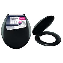 Assento Sanitario Almofadado Clássico Preto Primafer