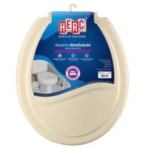 Assento Sanitário Almofadado de Vaso Oval Universal Bege Herc 2388 Assento Sanitário Almofadado de Vaso Oval Universal Bege Herc 2388