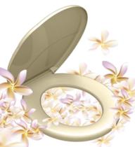 Assento Sanitário Almofadado Durin Bellart Floral Bege
