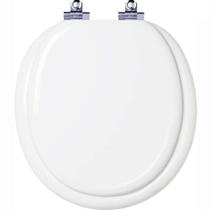 Assento Sanitário Almofadado Fechamento Lento Convencional Oval Branco Assento Sanitário Almofadado Fechamento Lento Convencional Oval Branco