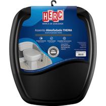 Assento Sanitario Almofadado Herc Retangular Preto 2398