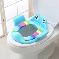 Assento Sanitário Almofadado Infantil Sapinho Azul Assento Sanitário Almofadado Infantil Sapinho Azul