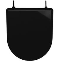 Assento Sanitário Almofadado Luxo Calypso Preto Durín