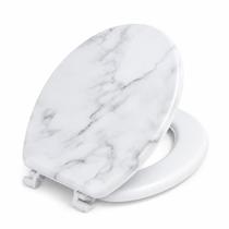 Assento Sanitário Almofadado Marmorizado Encaixe Universal Oval e Higiénico Banheiro Confortável Estampa:01 Assento Sanitário Almofadado Marmorizado Encaixe Universal Oval e Higiénico Banheiro Confortável Estampa:01
