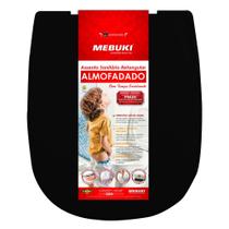 assento sanitário almofadado mebuki retangular preto