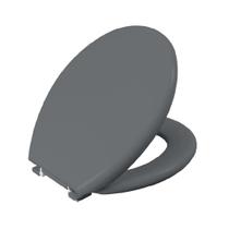 Assento Sanitário Almofadado Oval Astra Cinza/Escuro Assento Sanitário Almofadado Oval Astra Cinza/Escuro