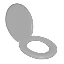Assento Sanitário Almofadado Oval Cinza 2 TPK/AS*CZ2 Astra