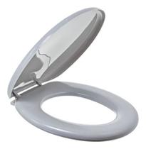 Assento Sanitário Almofadado Oval Cinza Tpk/as Cz2 - Astra