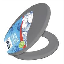 Assento Sanitário Almofadado Oval Duda Cinza Escuro