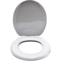 Assento Sanitário Almofadado Oval Linea Light Plus Cinza Mebuki