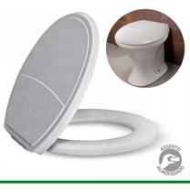 Assento Sanitário Almofadado Oval Slim Branco Tampa de Vaso Sanitário