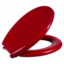 Assento Sanitário Almofadado Oval Vermelho Bordô - Astra Assento Sanitário Almofadado Oval Vermelho Bordô - Astra